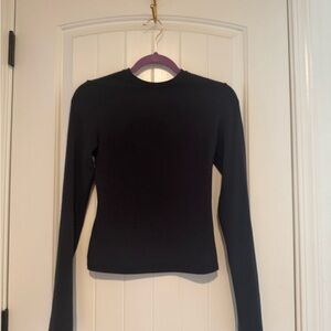 SKIMS Classic Black Long Sleeve Top Small